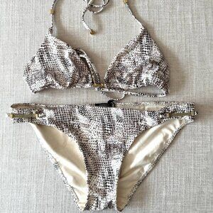 NWT Heidi Klum Animal Print Super Sexy Snake Bikini 2PC Set US SZ8